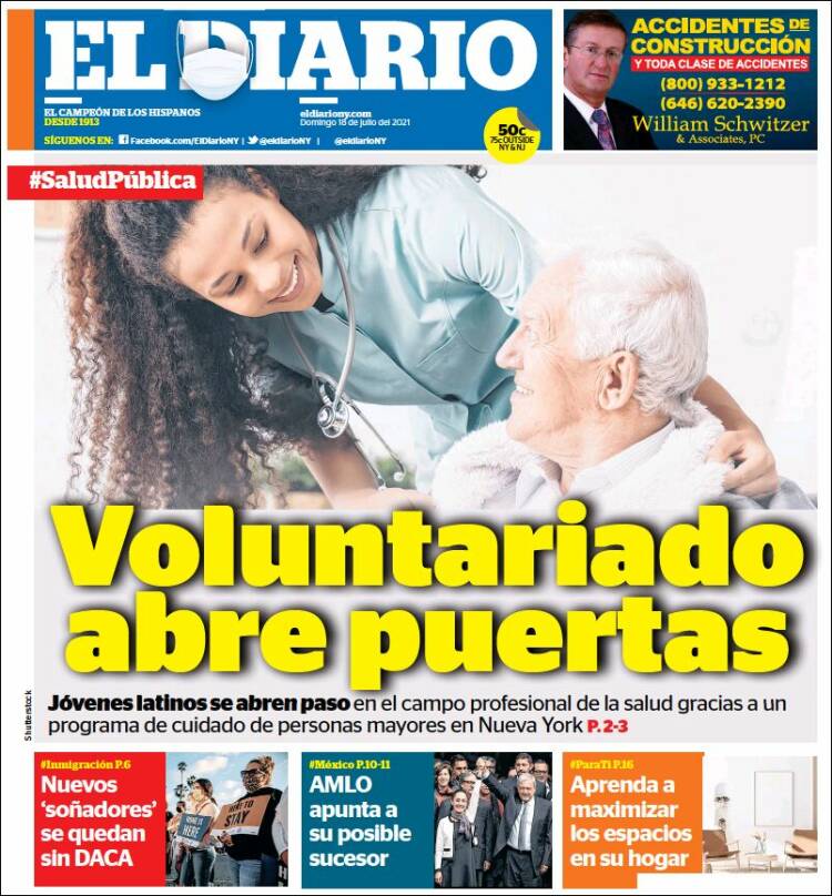 Portada de El Diario NY (USA)