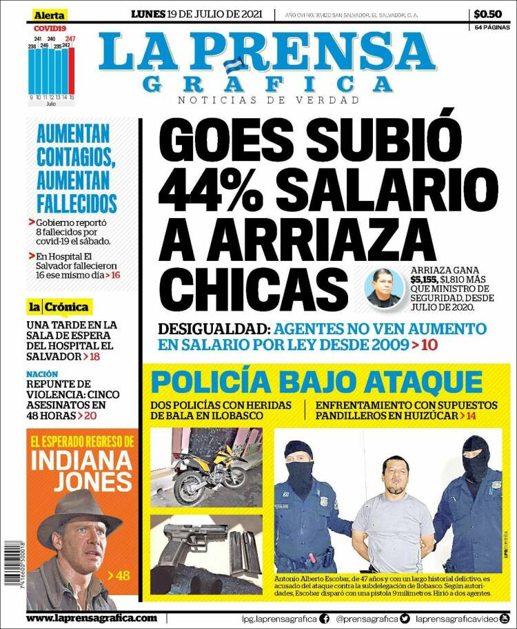 Portada de La Prensa Gráfica (El Salvador)