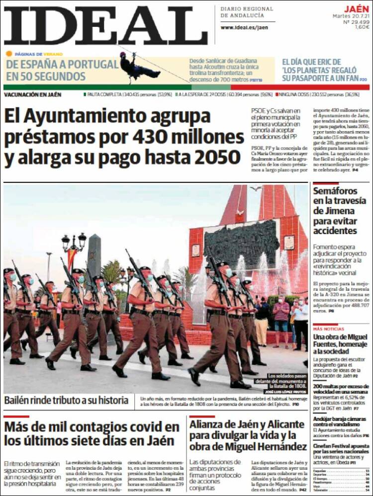 Portada de El Ideal de Jaén (España)