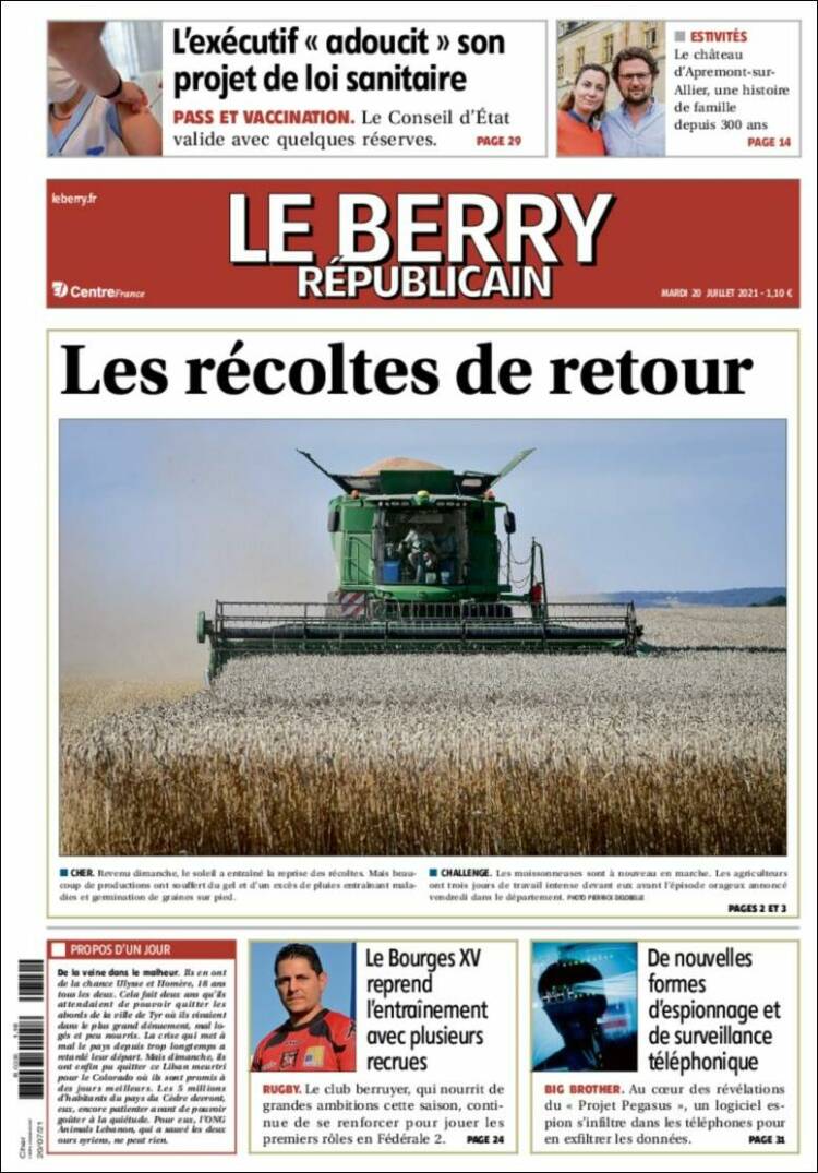 Portada de Berry Republicain (France)