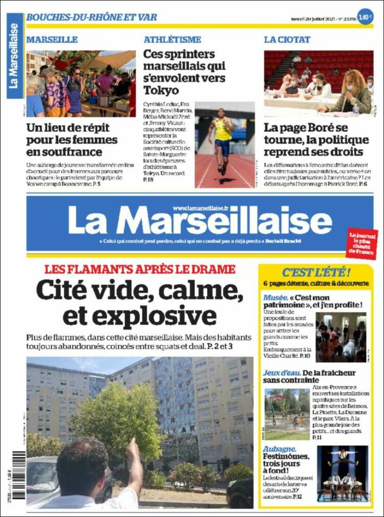 Portada de La Marseillaise (Francia)