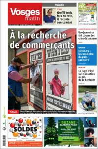 Portada de Vosges Matin (Francia)