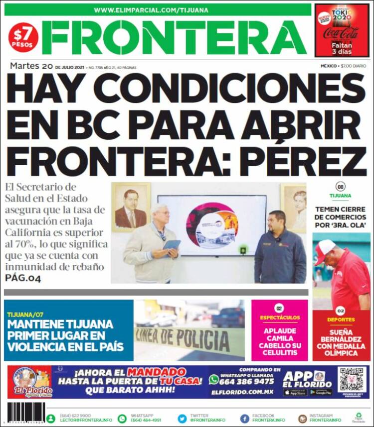 Portada de Frontera (México)