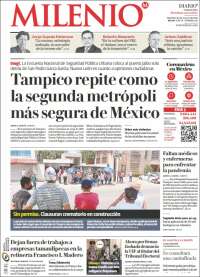 Portada de Milenio - Tamaulipas (México)