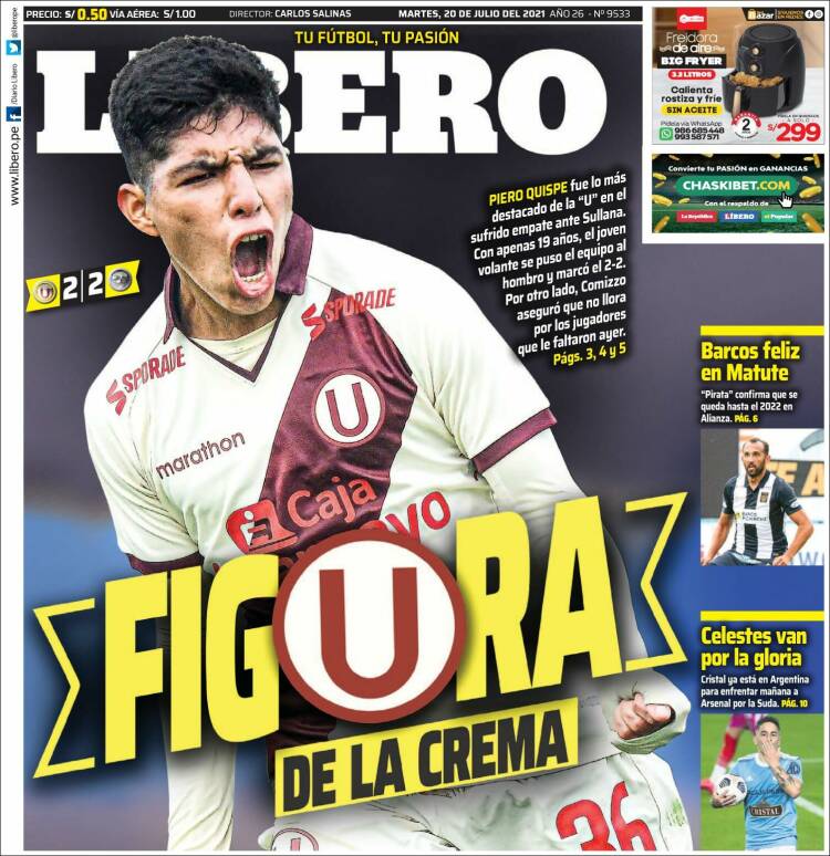 Portada de Líbero (Per&uacute;)