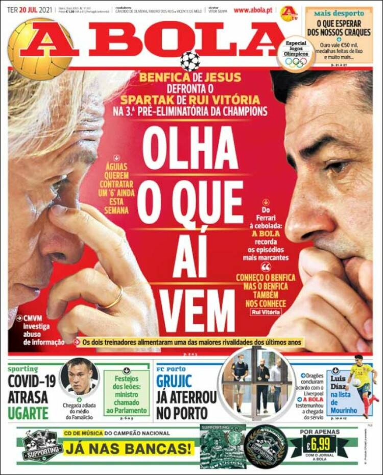 Portada de A Bola (Portugal)