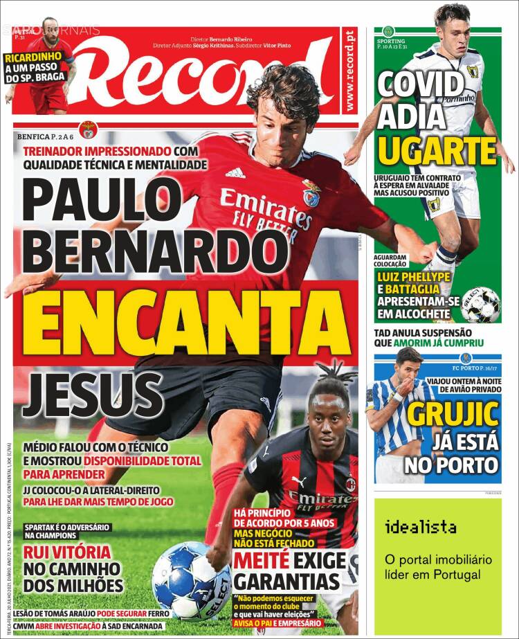 Portada de Record (Portugal)