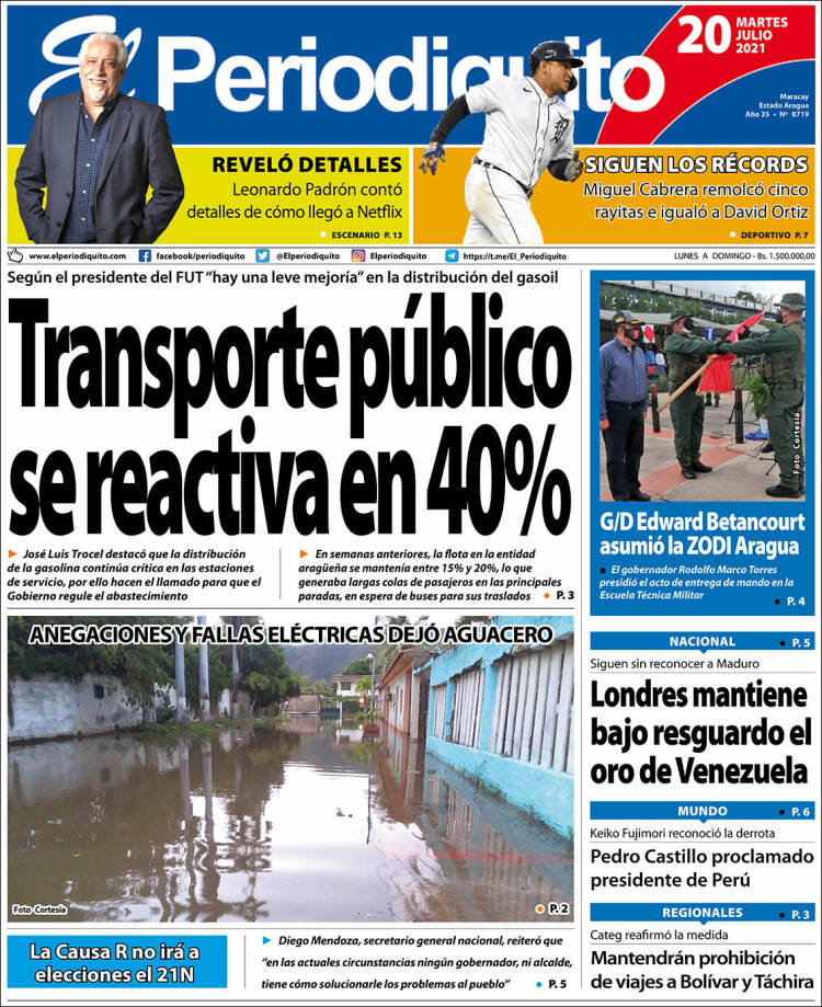 Portada de Periodiquito de Aragua (Venezuela)