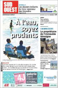 Portada de Sud Ouest (Francia)