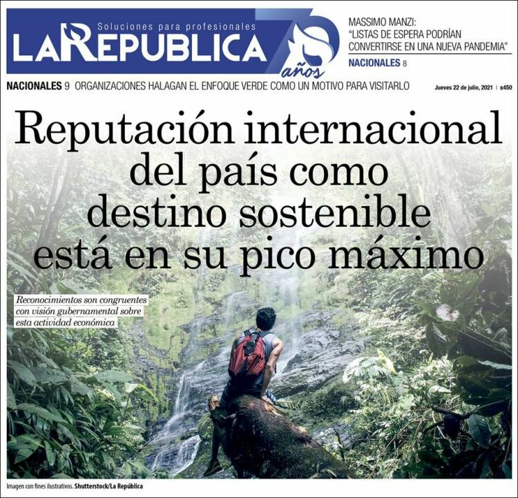 Portada de La República (Costa Rica)