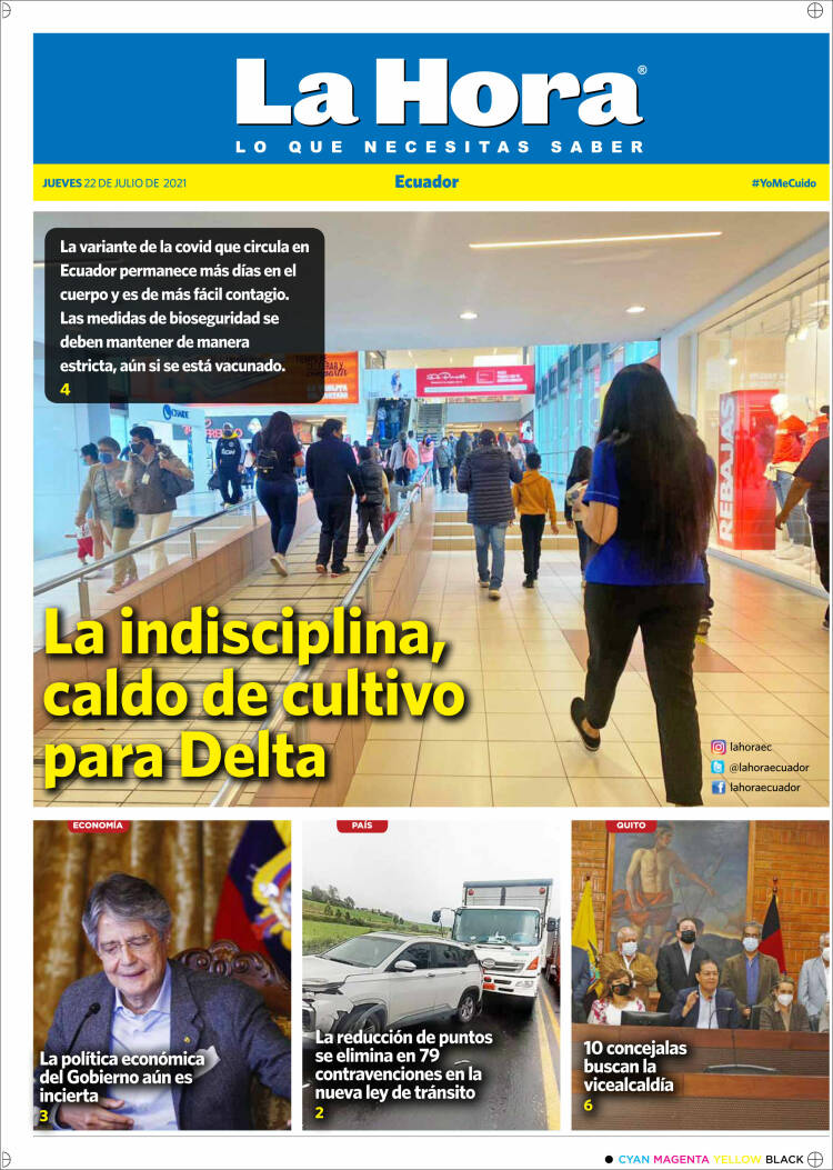 Portada de La Hora - Ecuador (Ecuador)