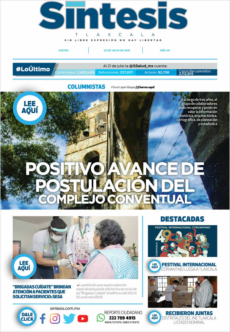 Portada de Síntesis de Tlaxcala (Mexico)