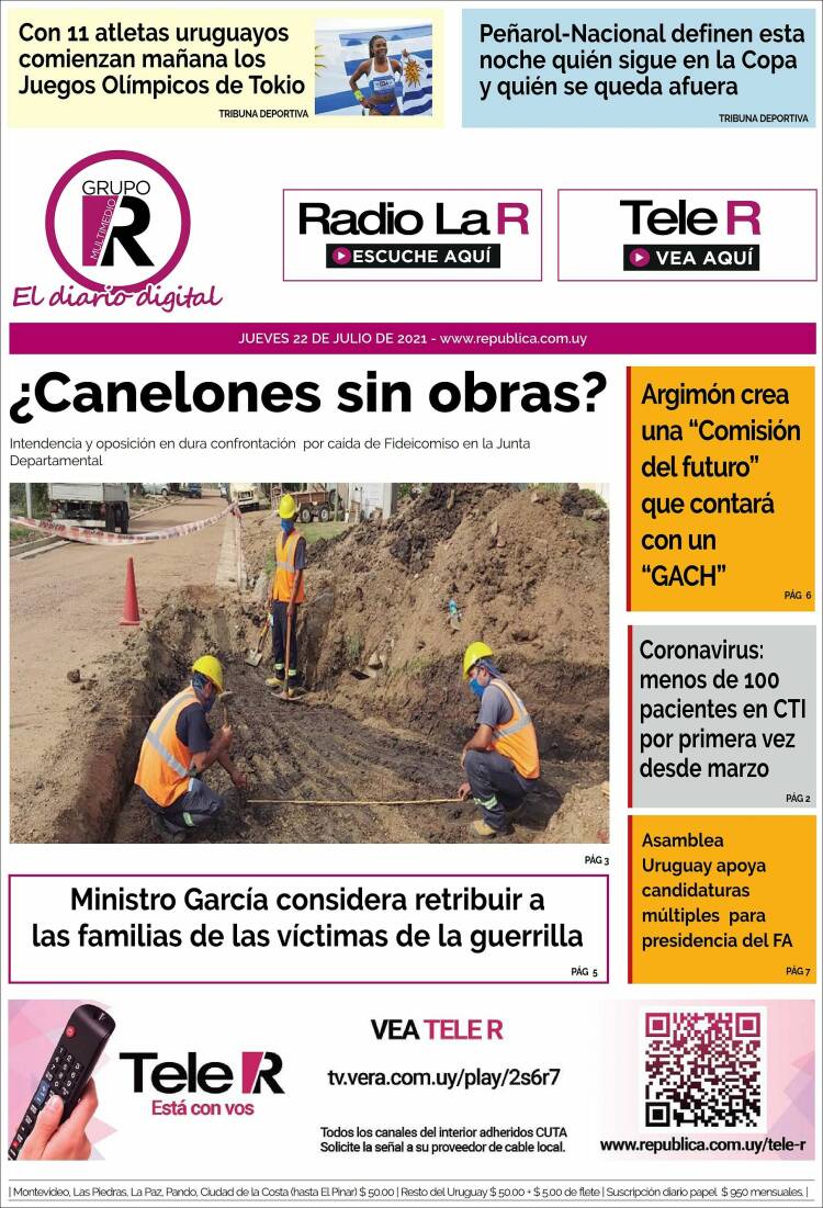 Portada de La República (Uruguay)