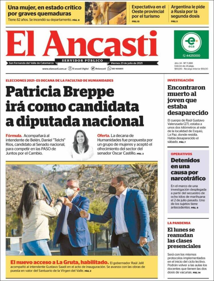 Portada de El Ancasti (Argentina)