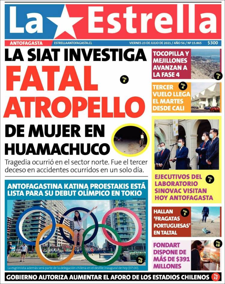 Portada de La Estrella del Norte (Chile)