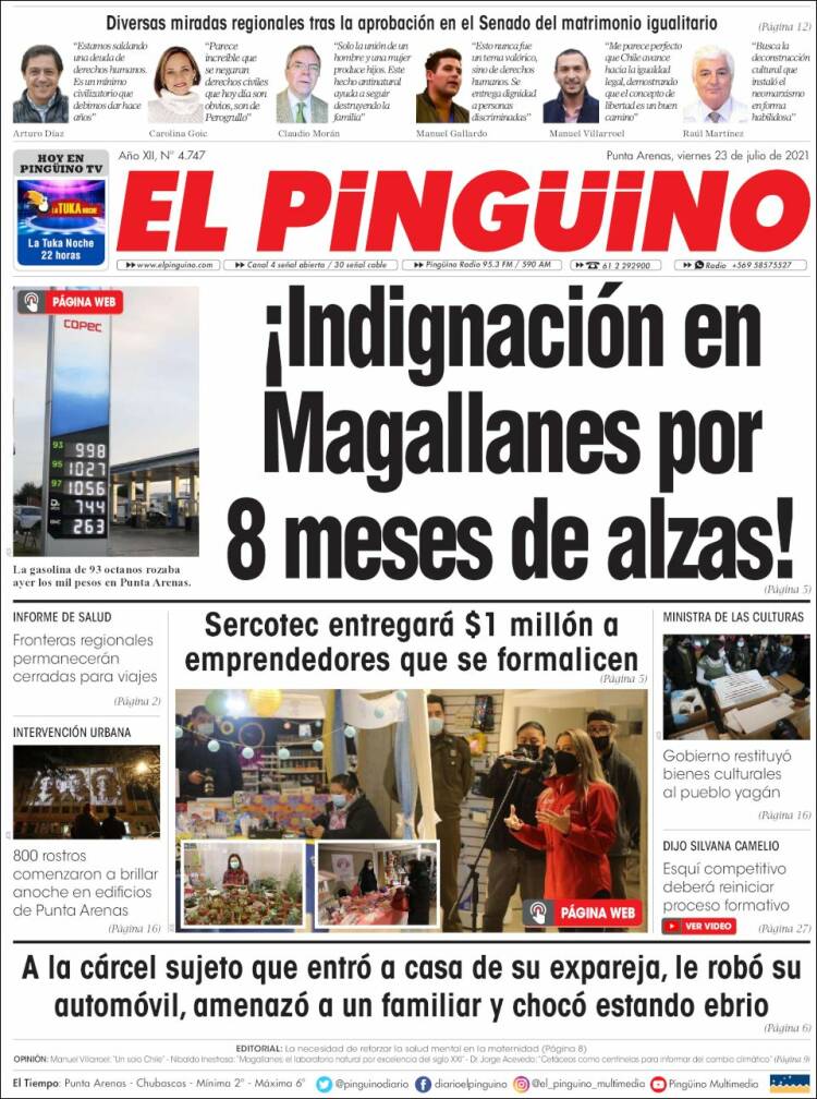 Portada de El Pingüino (Chile)