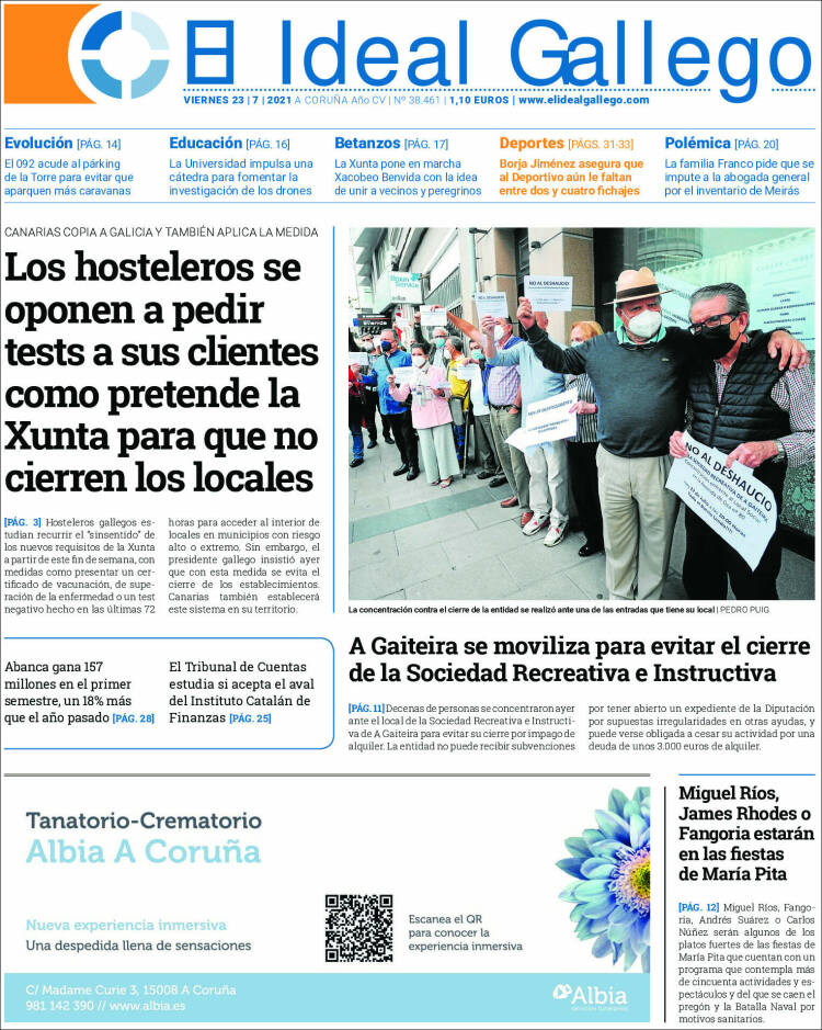 Portada de El Ideal Gallego (España)