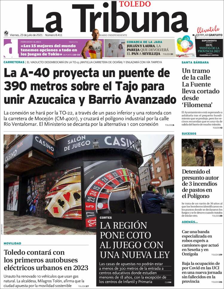 Portada de La Tribuna de Toledo (España)