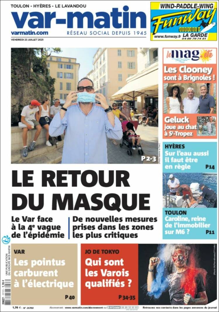 Portada de Nice-Matin (Francia)