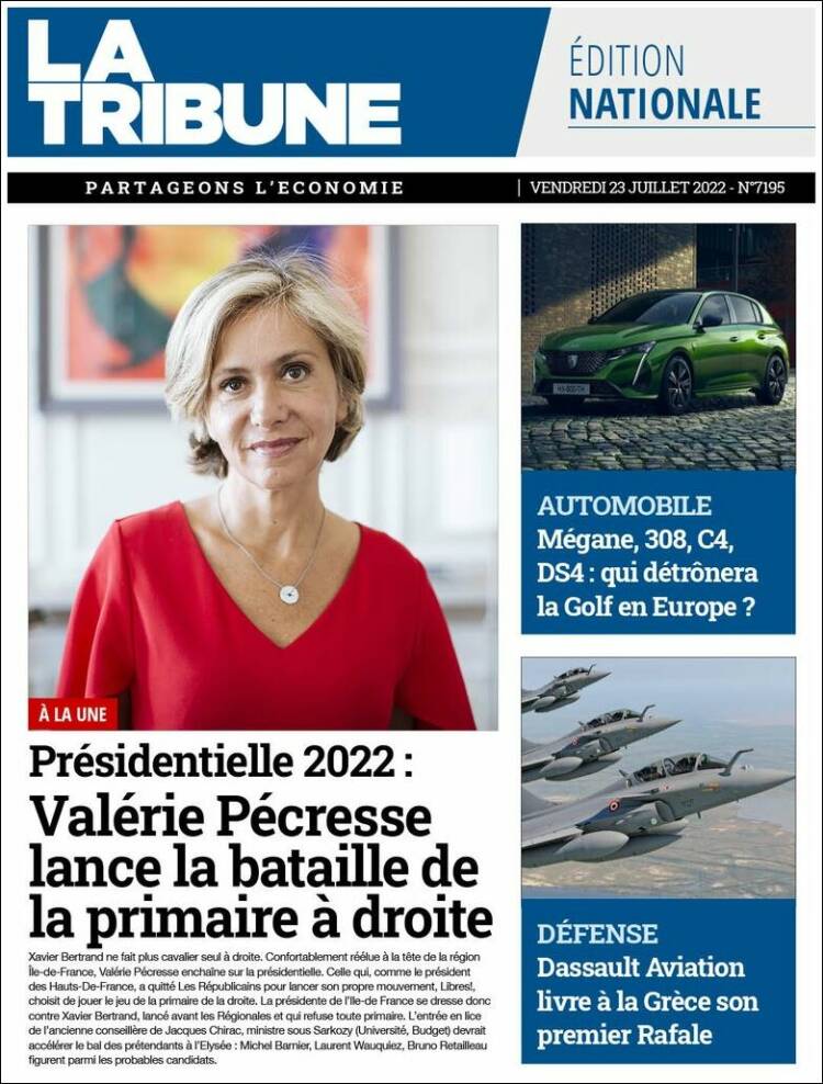 Portada de La Tribune (Francia)
