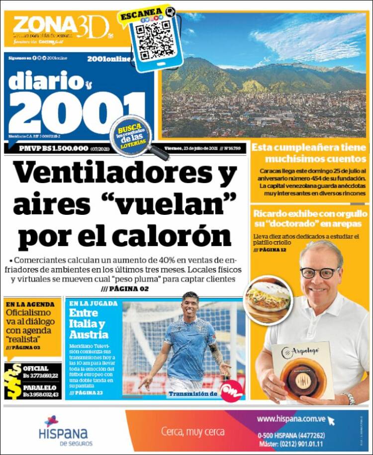 Portada de 2001 - Dosmiluno (Venezuela)