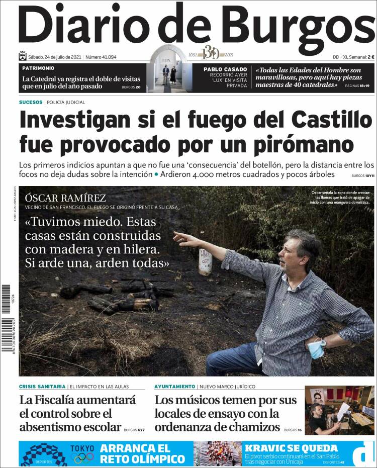 Portada de Diario de Burgos (España)