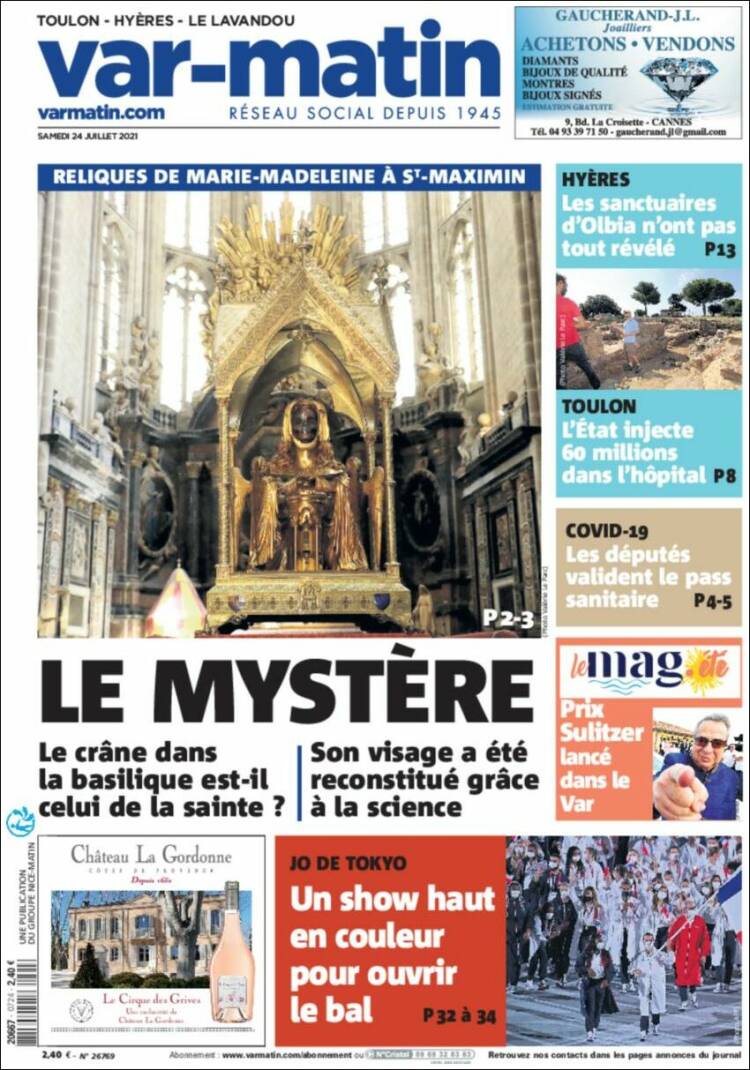 Portada de Nice-Matin (France)