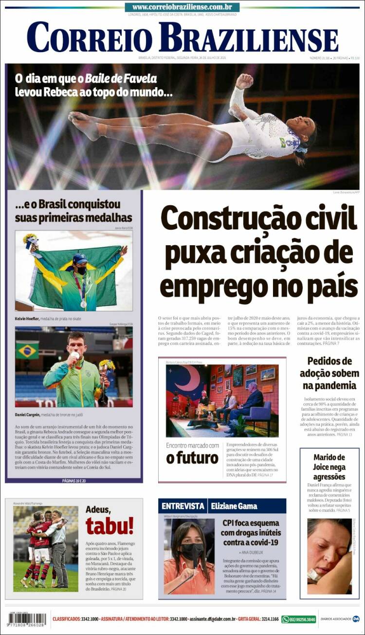 Portada de Correio Braziliense (Brasil)