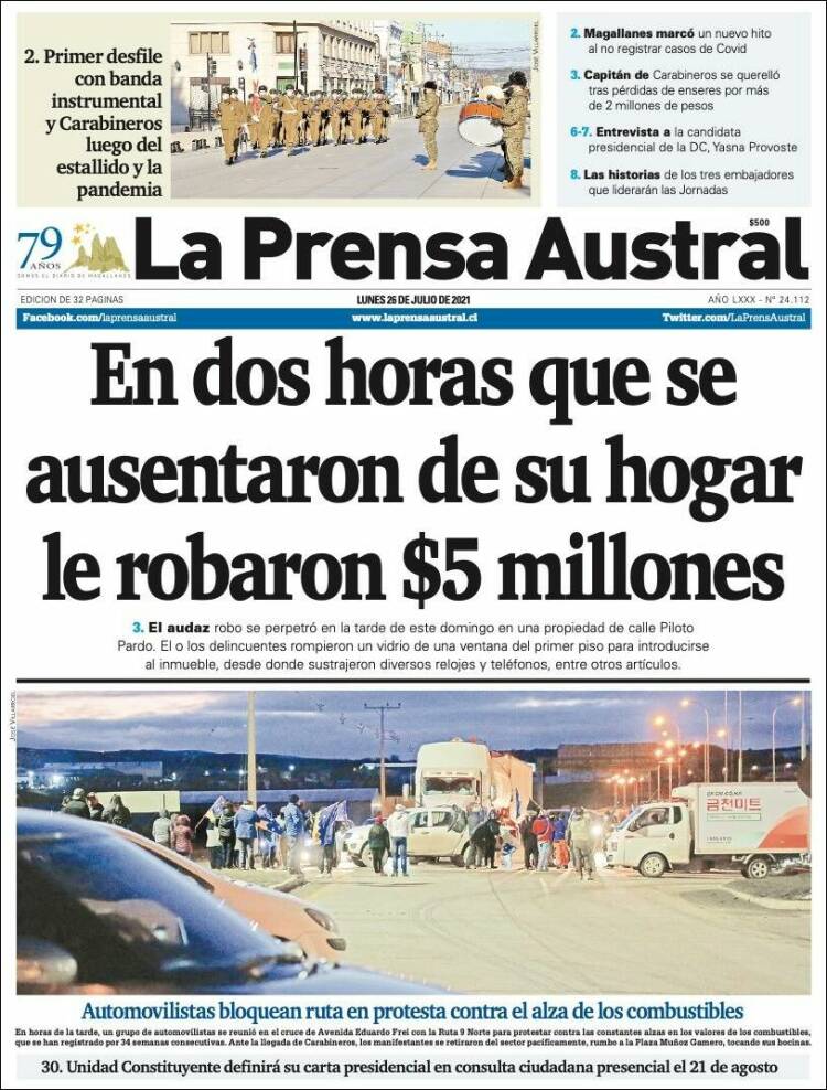 Portada de El Magallanes (Chile)