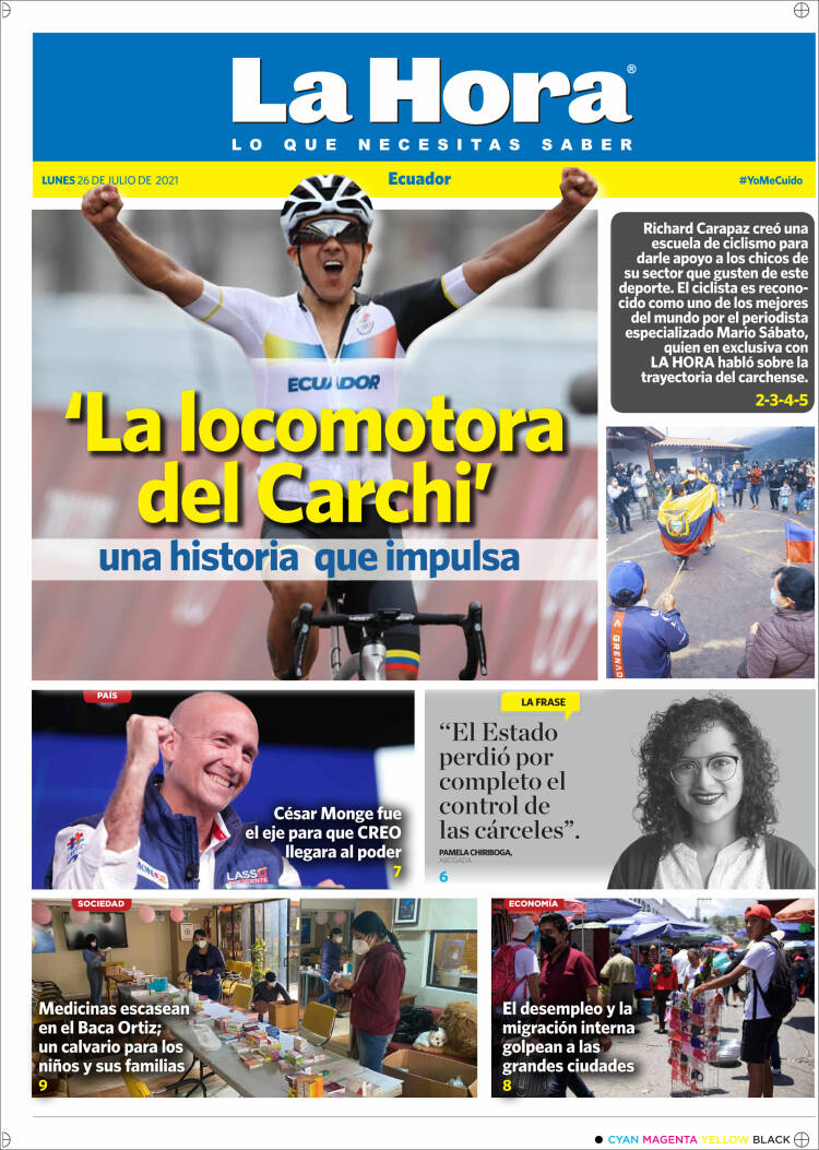 Portada de La Hora - Ecuador (Ecuador)