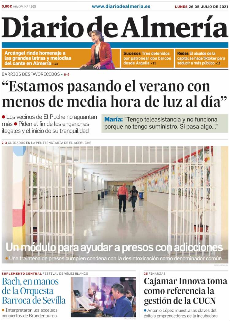 Portada de Diario de Almería (España)