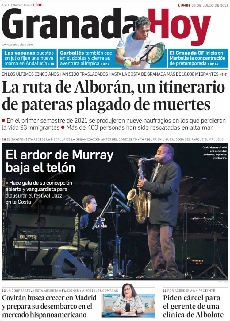 Portada de Granada Hoy (España)