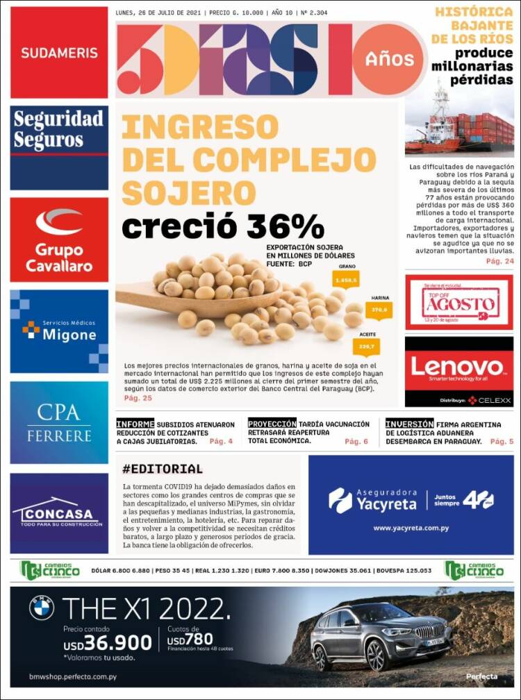 Portada de 5 Días (Paraguay)