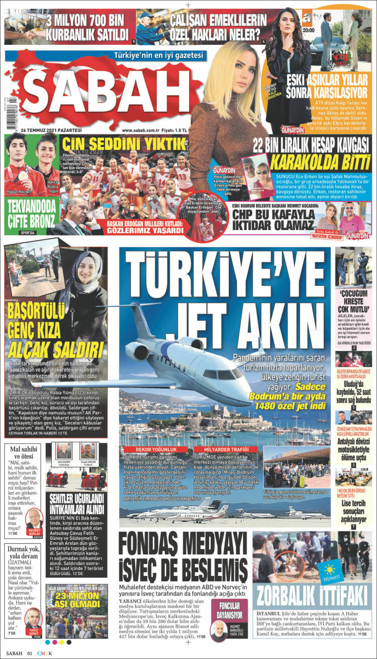 Portada de Sabah (Turqu&iacute;a)