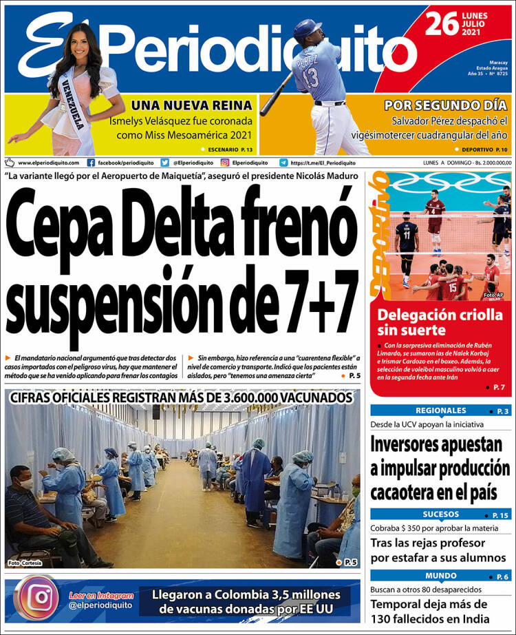 Portada de Periodiquito de Aragua (Venezuela)