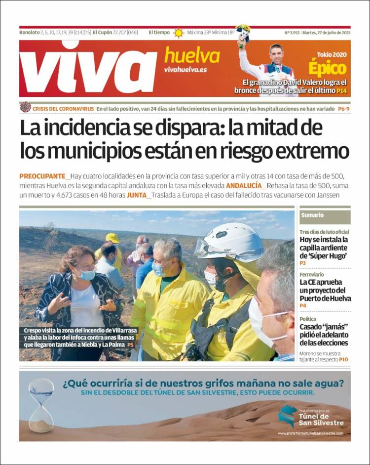 Portada de Viva Huelva (España)