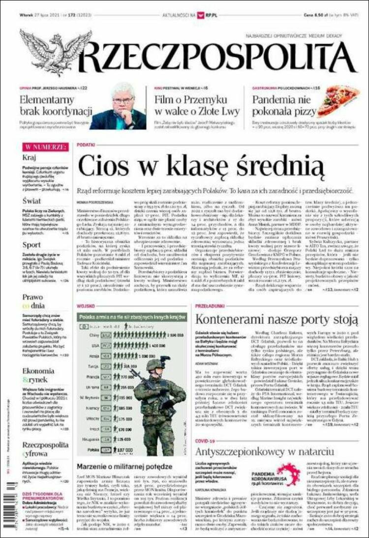 Portada de Rzeczpospolita (Polonia)