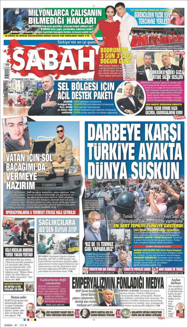 Portada de Sabah (Turqu&iacute;a)
