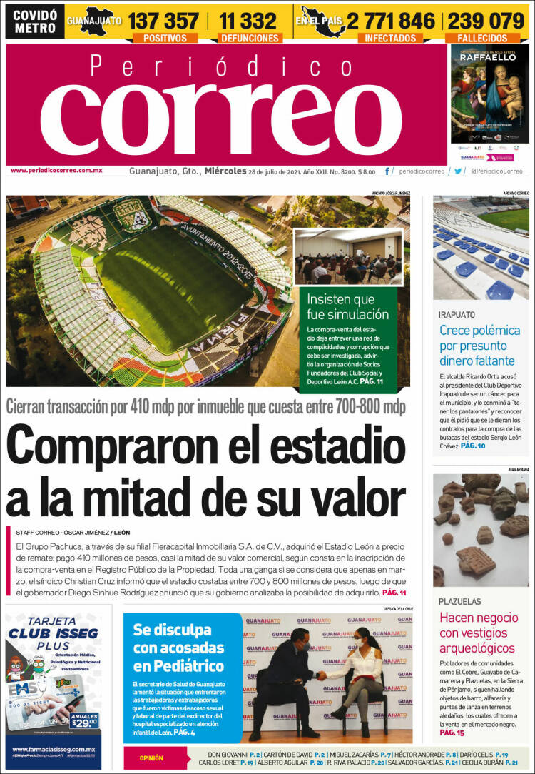 Portada de Correo - El diario del Estado de Guanajuato (México)