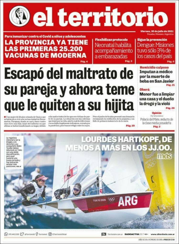 Portada de El Territorio (Argentina)