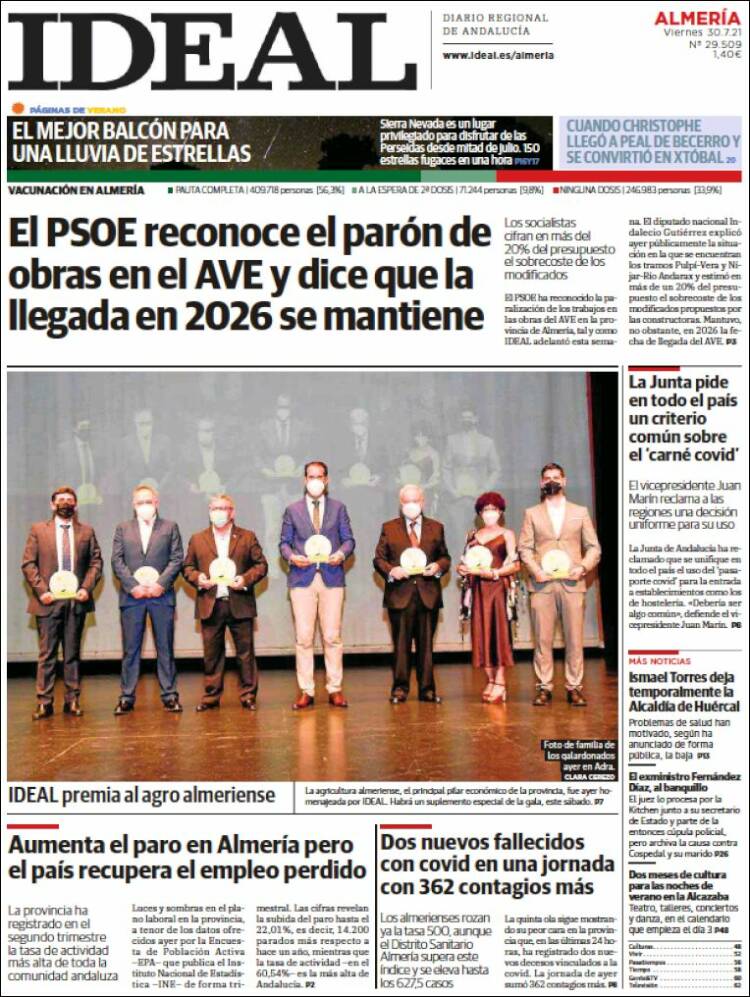 Portada de Ideal Almeria (España)