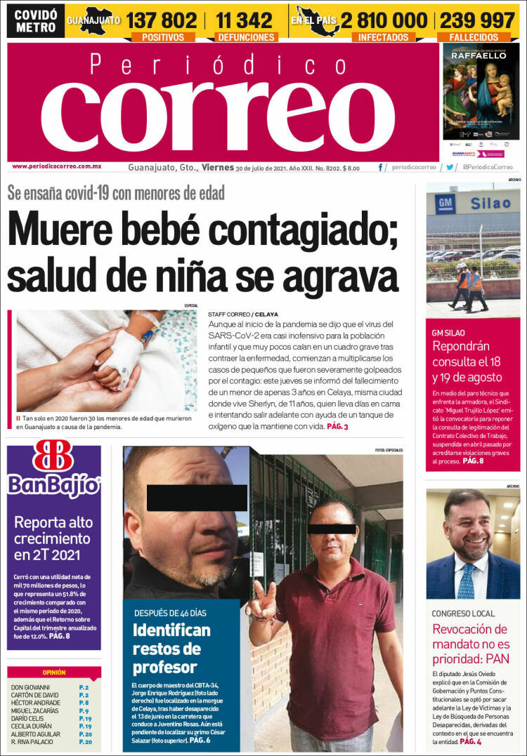 Portada de Correo - El diario del Estado de Guanajuato (México)