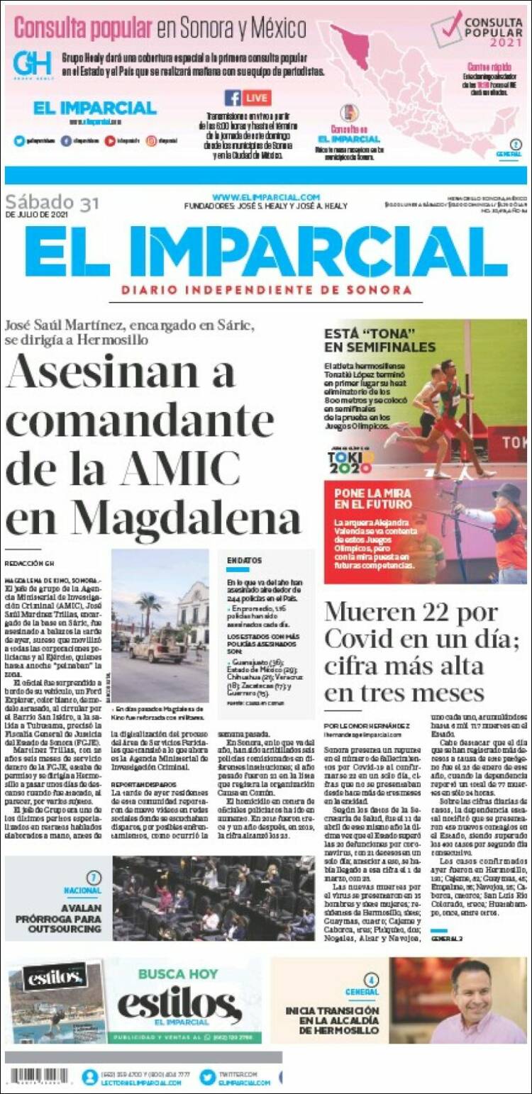 Portada de El Imparcial (México)