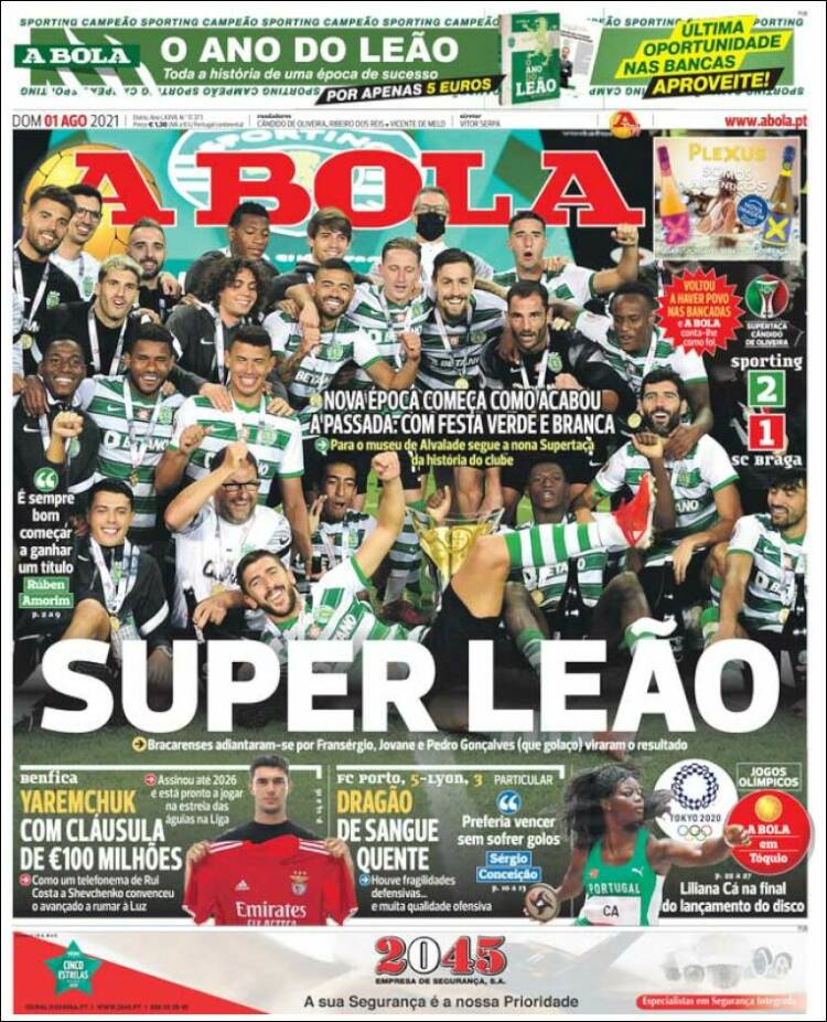 Portada de A Bola (Portugal)