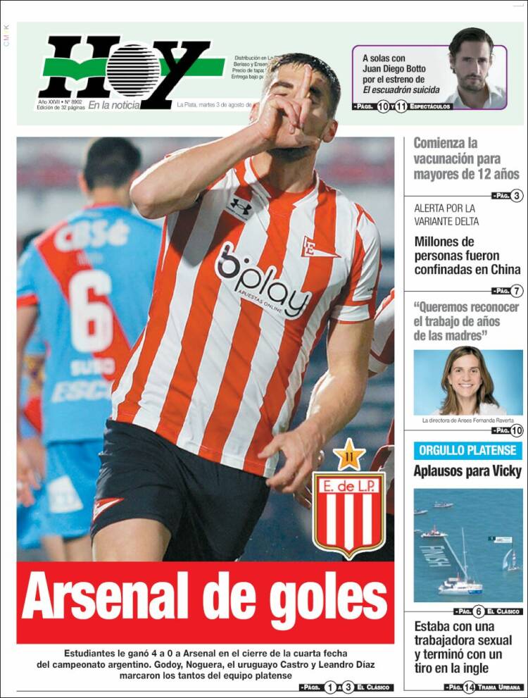 Portada de Diario Hoy (Argentina)