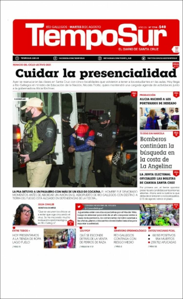 Portada de Tiempo Sur (Argentina)