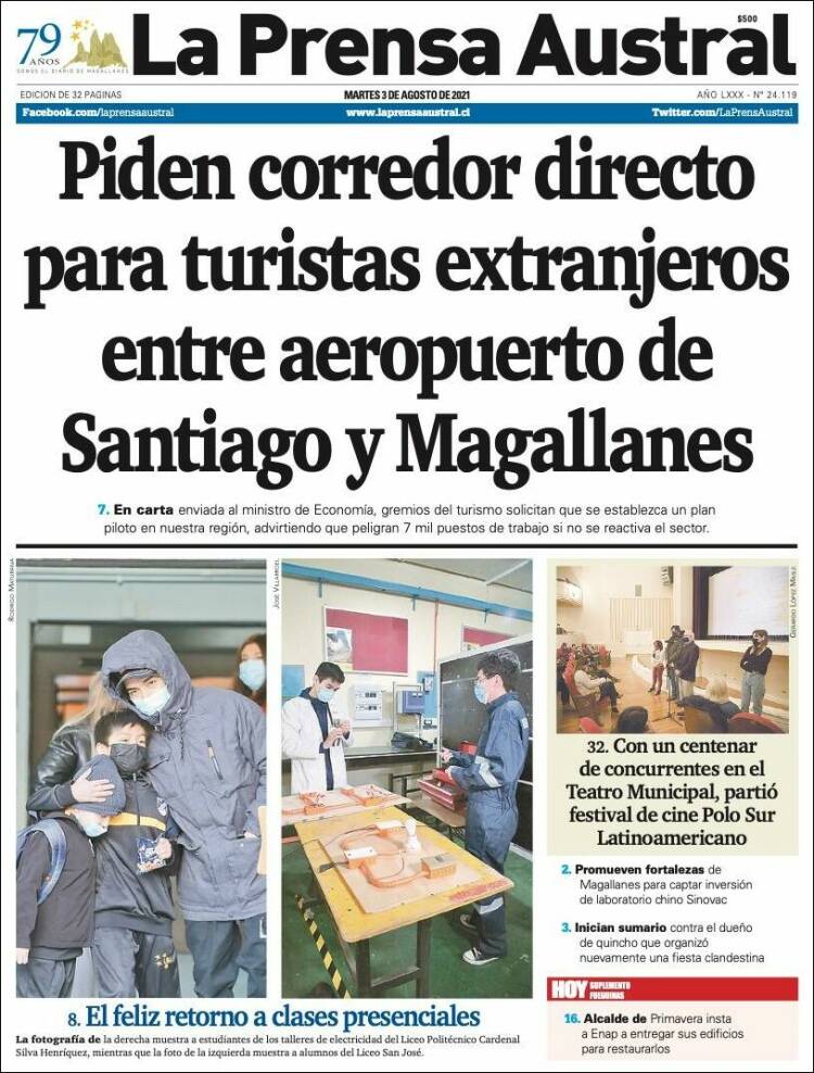 Portada de El Magallanes (Chile)