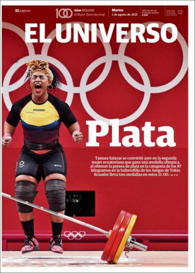 Portada de El Universo - Ecuador (Ecuador)