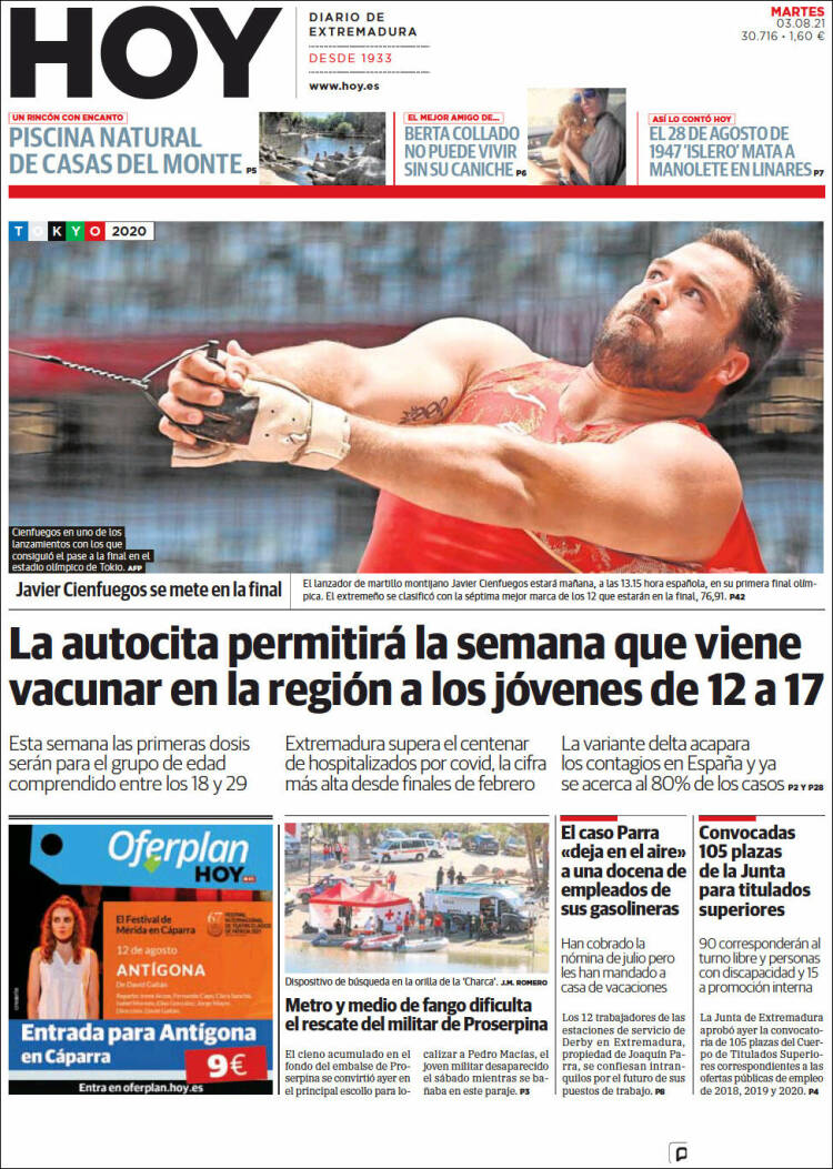 Portada de Hoy - Badajoz (España)