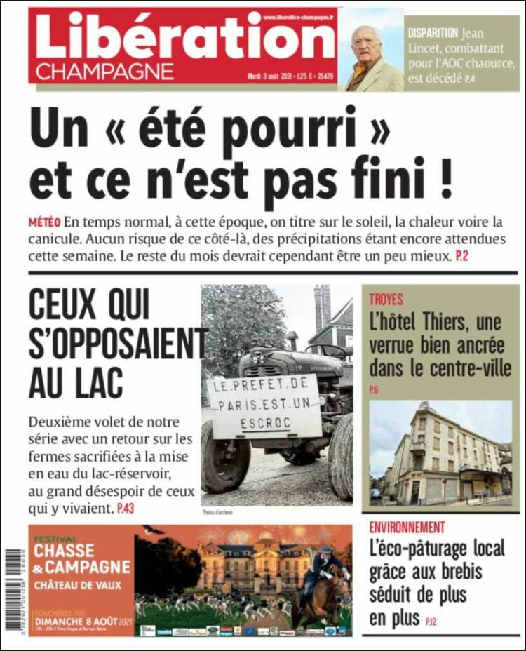 Portada de Libération Champagne (Francia)